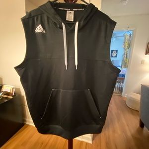 Mens Adidas basketball sleeveless hoodie